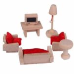 Muebles para casa de muñecas en fibrofacil