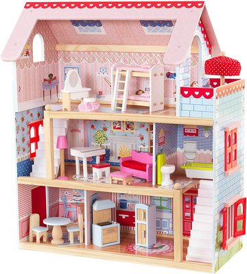 casa madera muñecas kidkraft chelse