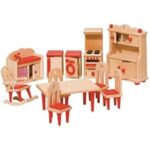 muebles madera casa muñecas